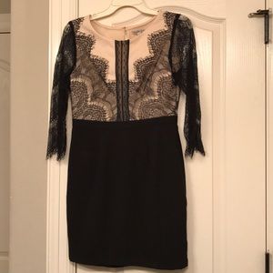 Black & nude dress